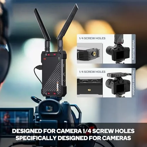 The Wireless HDMI Transmitter and Receiver,1300FT Wireless HDMI Extender Kit with in real use