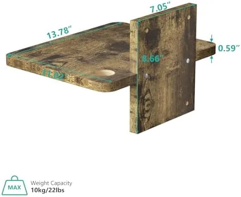 Close look at the WALI Floating TV Shelf, 1 Tier Projector Shelf for DVD build quality