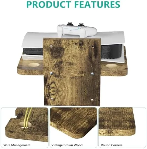 The WALI Floating TV Shelf, 1 Tier Projector Shelf for DVD in real use