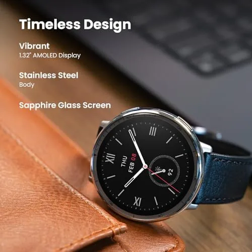 Close look at the Amazfit Active 2 Premium Smart Watch 1.32" Sapphire Glass, GPS build quality