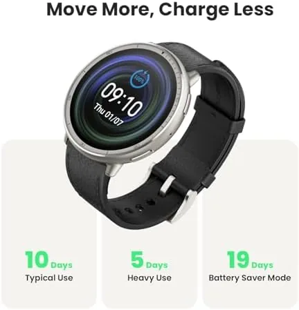 Detail shot of the Amazfit Active 2 Premium Smart Watch 1.32" Sapphire Glass, GPS features