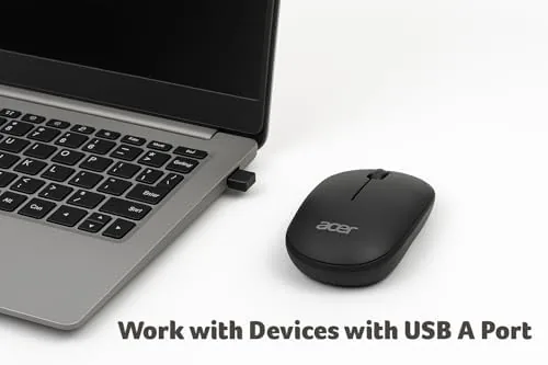 The mouse being tested on a glossy table surface showing tracking