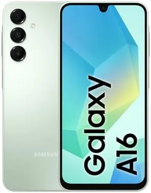 The back of the Galaxy A16 showing the camera island and the matte finish