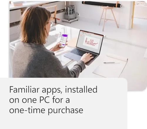 The Microsoft Office Home and Business 2024 ribbon interface shown in Word