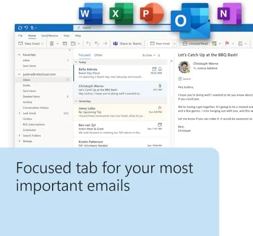 A comparison of the Office 2024 box, the Home 2024 box, and a Microsoft 365 subscription