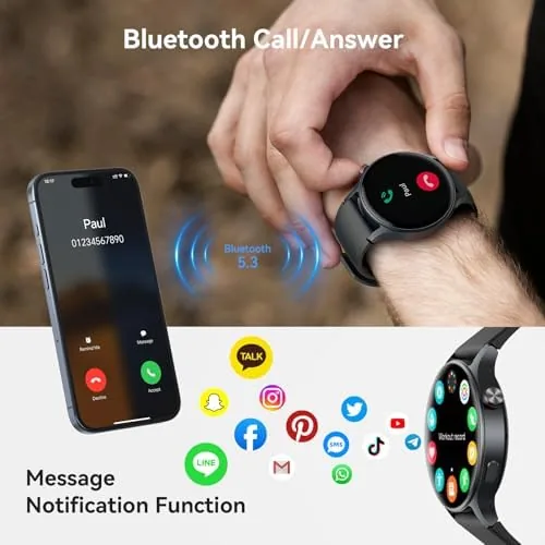 Detail shot of the Smart Watch for Men Women, Answer/Make Call, 1.32'' AMOLED Ultra-Clear features