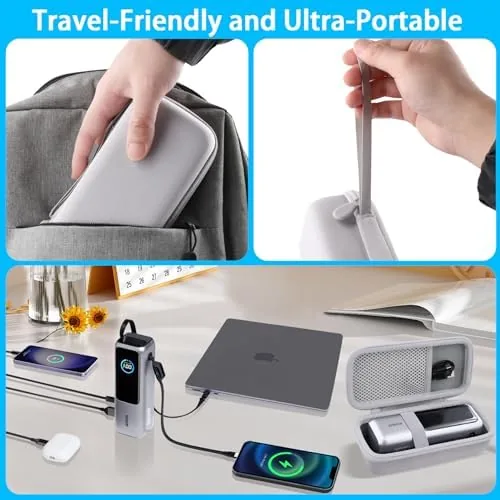 The co2CREA hard case compared with a generic pouch and the bare power bank