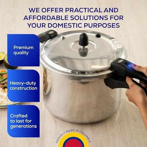 The 10.5 quart cooker next to an electric pressure cooker and a medium pot