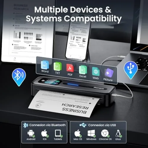 The Phomemo M832D Touchscreen Portable Printer Inkless Thermal Wireless Travel | in real use