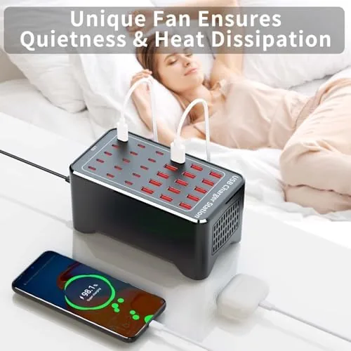 The 150W(30A) 30-Port USB Charging Station, Multiple USB C Charger Block compared in context