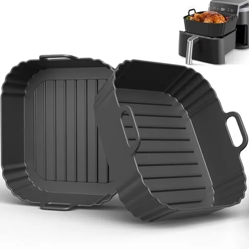 Square Silicone Air Fryer Liners 2 Pack, Compatible with Ninja AF141 181, 8.5 Inch Review: Tested and Rated