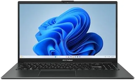 Front view of the ASUS Vivobook Go 15 laptop opened