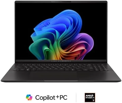 Close look at the ASUS Vivobook S16 Laptop, Copilot+ PC, AMD Ryzen AI 7 build quality