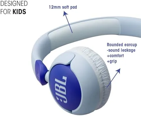 Another view of the JBL Junior 320 Kids Headphones, Wired, Volume-Limited - Purple |
