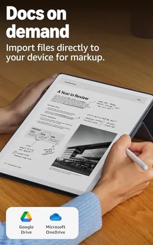 The Kindle Scribe notebook library screen showing folders and search