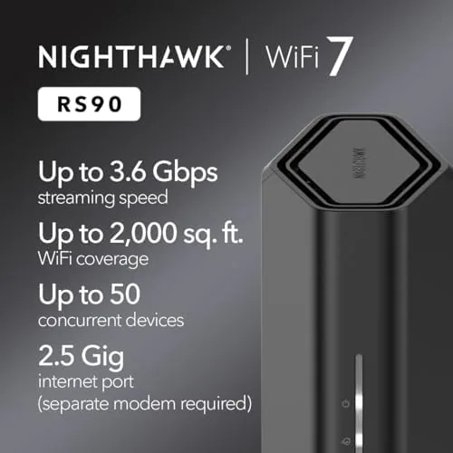 Close look at the NETGEAR Nighthawk Dual-Band WiFi 7 Router (RS90) ,  Router Only build quality