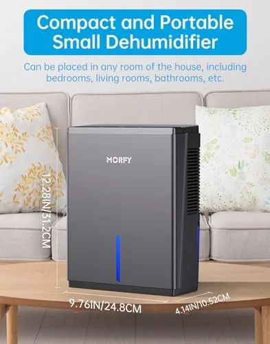 The MORFY Dehumidifier, 80 OZ Small Dehumidifier for Bedroom, Bathroom, RV in real use