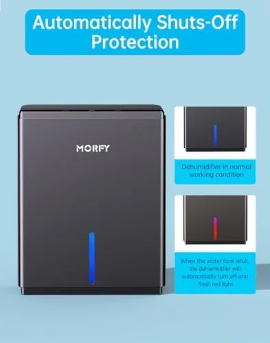 Another view of the MORFY Dehumidifier, 80 OZ Small Dehumidifier for Bedroom, Bathroom, RV