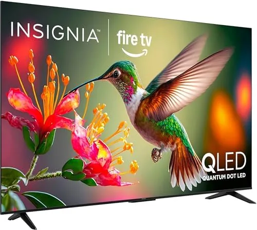 A nature documentary playing on the QLED panel showing vivid color detail