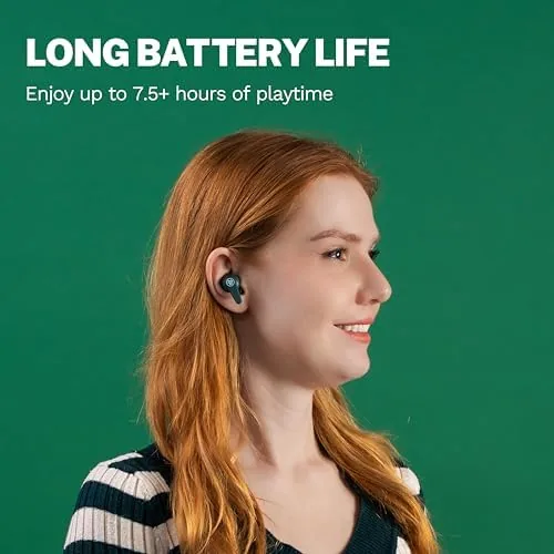 Detail shot of the JLab, Go Pods ANC, True Wireless Earbuds, Active Noise Cancelling, Bluetooth, Sage features