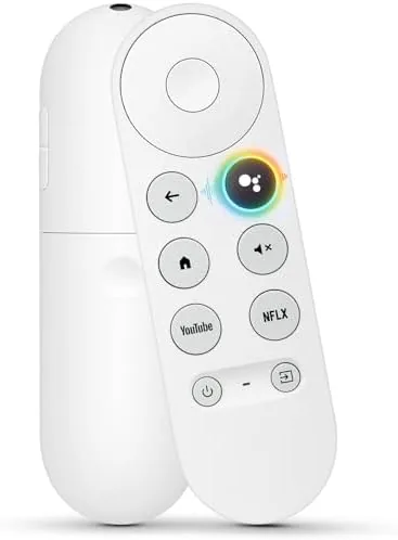 The G9N9N replacement remote for Google TV Chromecast sitting on a coffee table