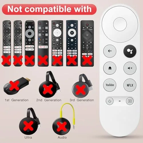 Voice search in action on a Google TV Streamer using the replacement remote