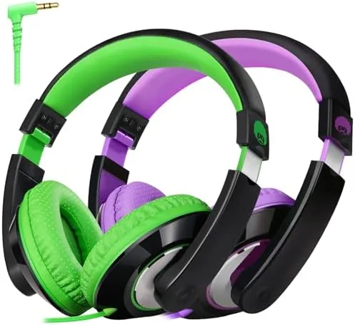 The rockpapa 2Pcs Wired Kids Headphones with Microphone & 3.5mm Cord compared in context