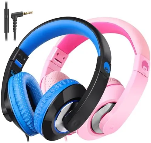 Testing the rockpapa 2Pcs Wired Kids Headphones with Microphone & 3.5mm Cord over two weeks
