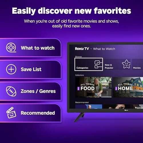 The Roku television mounted in a kitchen streaming a cooking show