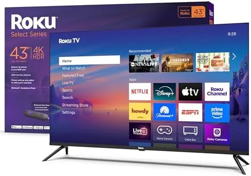 Overview of the Roku Smart TV ,  43-Inch Select Series, 4K HDR TV