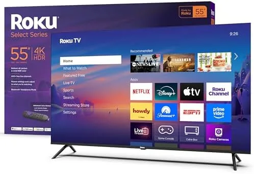 Roku Smart TV - 55-Inch Select Series, 4K HDR TV - Roku TV with Review: Tested and Rated