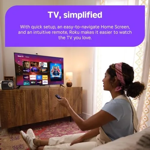 The test bench showing the Roku Plus Series connected to a soundbar and console