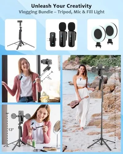 Testing the Vlogging Kit for iPhone/Android, 63"Auto Face Tracking Tripod for iPhone over two weeks