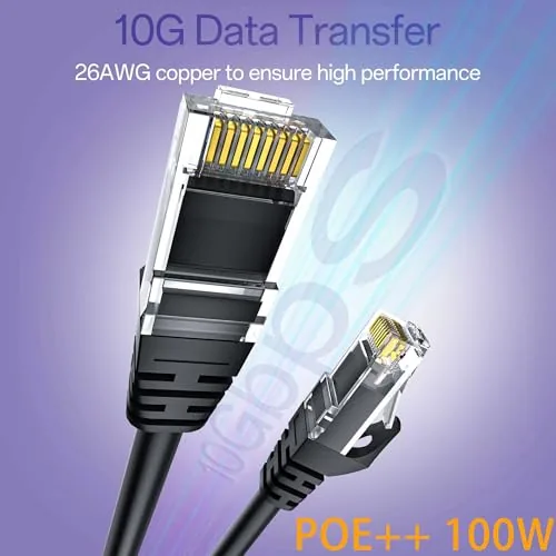 Close look at the Cat 6 Ethernet Cable 50FT Outdoor&Indoor, Cat6 Ethernet Patch Cable build quality