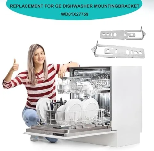 Another view of the WD01X27759 Dishwasher Mounting Bracket, Compatible with GE Dishwashers, Stainless Steel