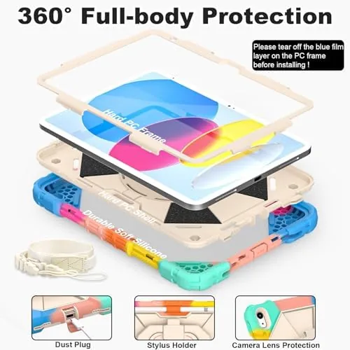 Close look at the WESOROL Case for iPad (A16) 11th/10th Generation 2025/2022 with Screen build quality