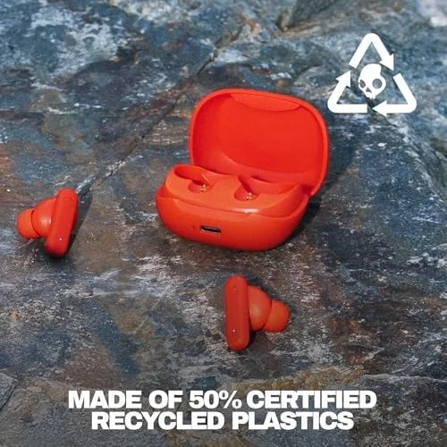 Close look at the Skullcandy Smokin' Buds Wireless Noise Isolating Earbuds - Flame | build quality
