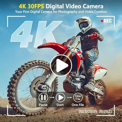 Close look at the 4K Digital Camera for Photography Autofocus, Upgraded 64MP WiFi Vlog build quality