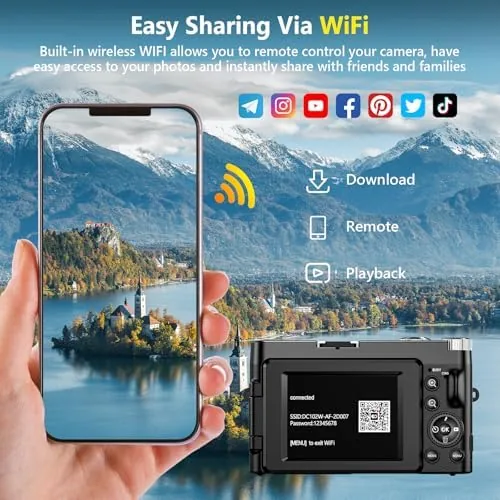 The 4K Digital Camera for Photography Autofocus, Upgraded 64MP WiFi Vlog in real use