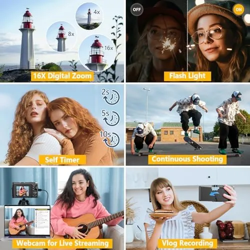 The 4K Digital Camera for Photography Autofocus, Upgraded 64MP WiFi Vlog compared in context