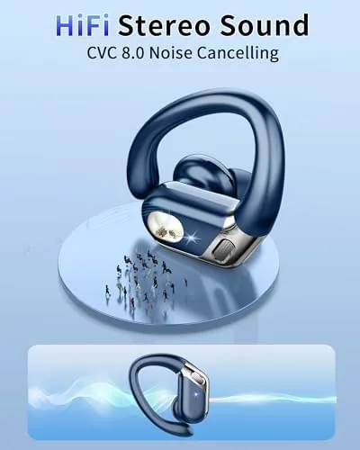 Detail shot of the Wireless Earbud, Bluetooth 5.4 Headphones IP7 Waterproof for Sport, 50H features