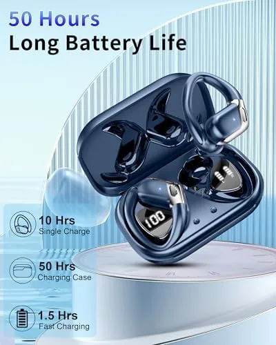 The Wireless Earbud, Bluetooth 5.4 Headphones IP7 Waterproof for Sport, 50H in real use