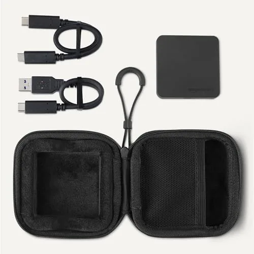 The Amazon Basics Portable External SSD, 1TB, 2000MB/s Speeds, USB 3.2 in real use