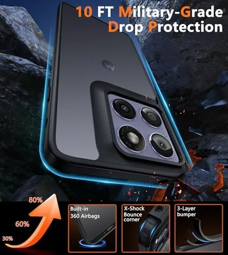 The FNTCASE for Motorola Edge-2025 Translucent Case: Matte Textured Military Grade in real use