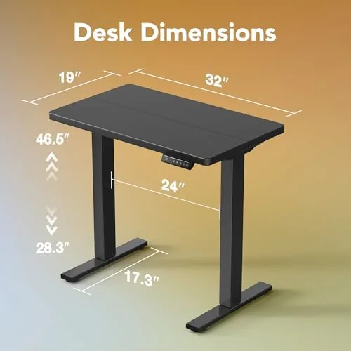 Close up of the matte black desktop and the rounded corner detail