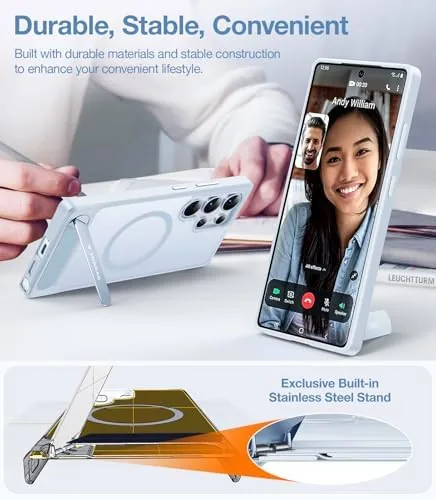 The TORRAS Strong Magnetic & Stand for Samsung Galaxy S25 Ultra in real use