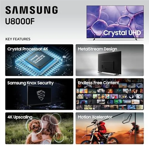 Free streaming content hub on the U8000F smart TV