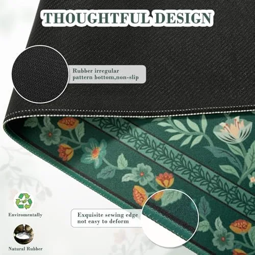 The iCasso Desk Mat,Mouse Pad for Office Decor,35.4x15.7in,Deep Green | Back in real use