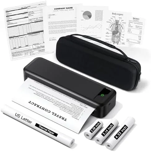 Portable Printers Wireless for Travel, Inkless Thermal Printer with Case | Support 8.5" X Review: Tested and Rated