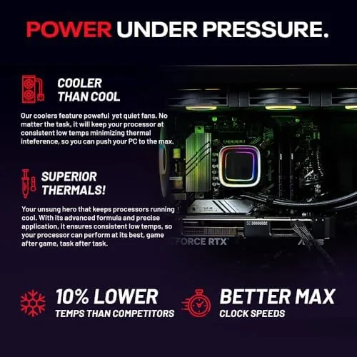 The Skytech Rampage side panel removed showing the GPU and interior